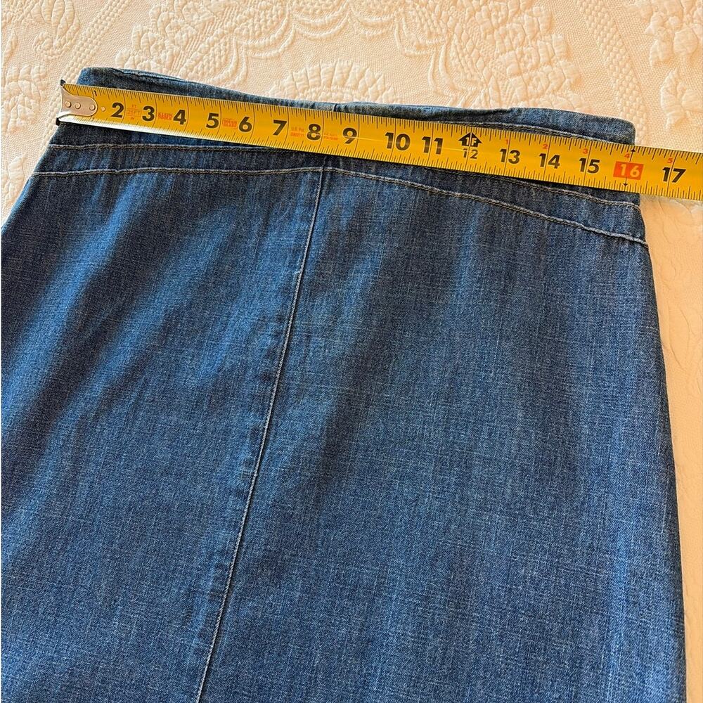 Emma James Denim Maxi Skirt Womens 12 NWT 100% Cotton Modest Western Blue - Picture 5 of 13